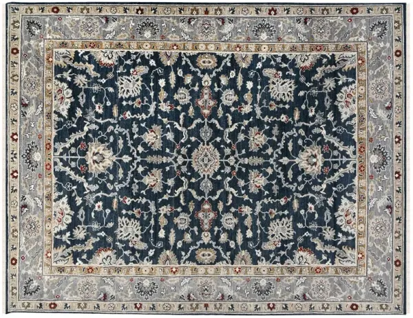 Kira Hand-Knotted Wool Rug, Sapphire
