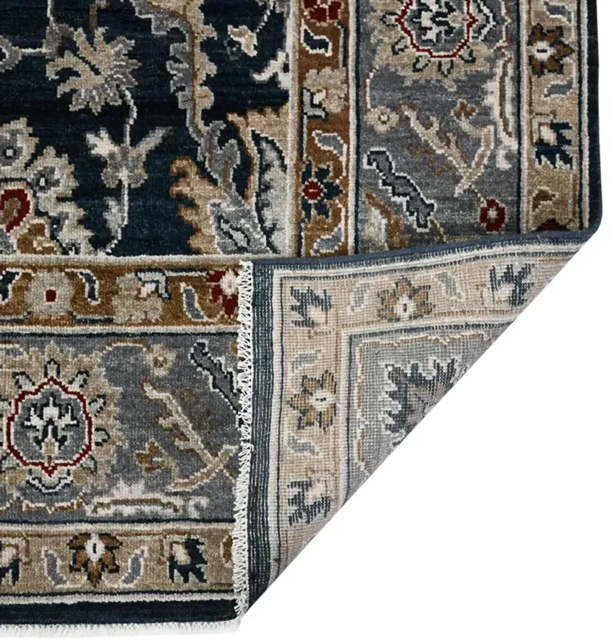 Kira Hand-Knotted Wool Rug, Sapphire