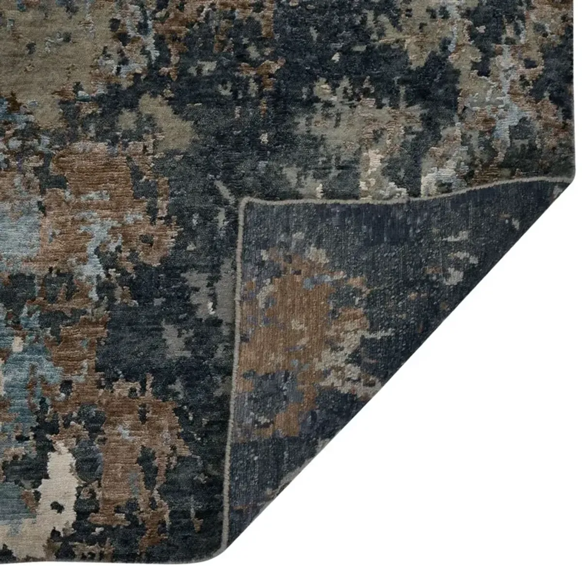 Marta Hand-Knotted Wool Rug, Sky Blue