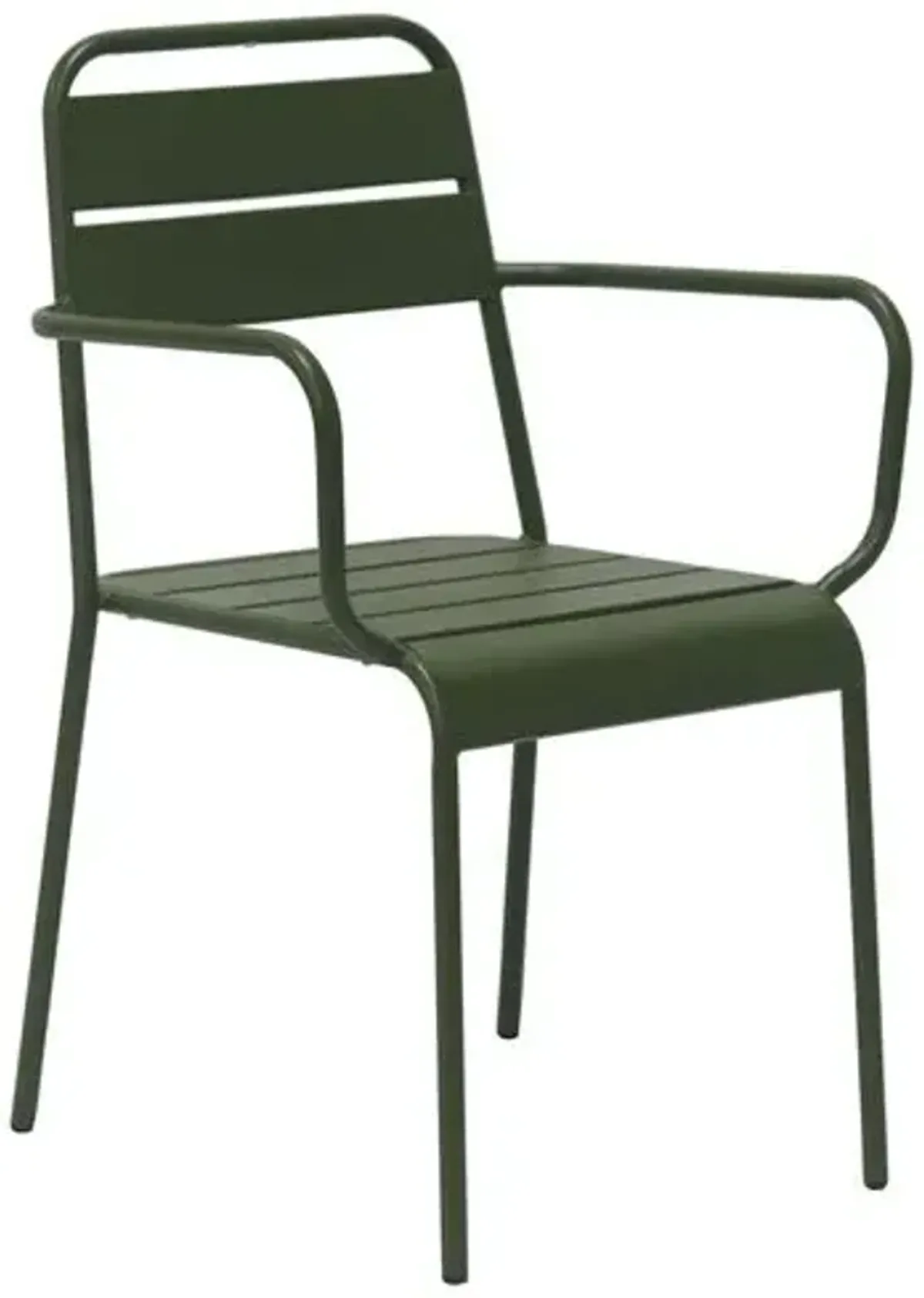 Set of 2 Terrafirma Outdoor Steel Armchairs - Green