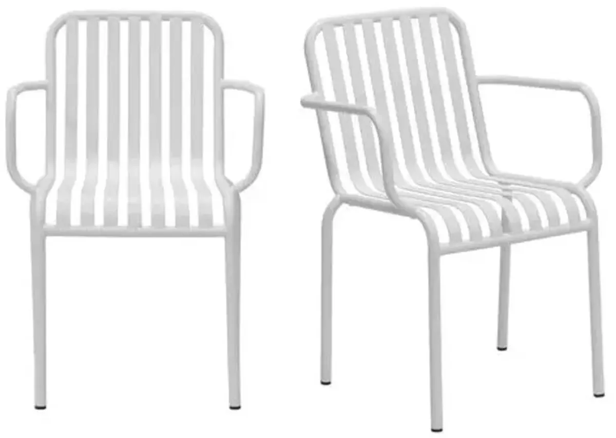 Set of 2 Arboria Outdoor Armchairs - White