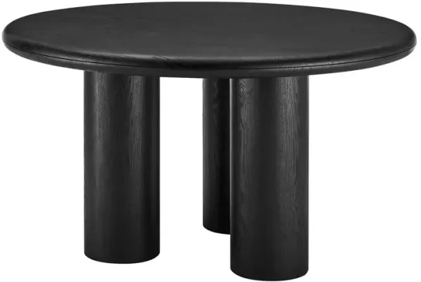 Tobin 53" Round Dining Table, Black