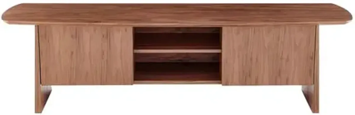 Camden 71" Media Stand - Walnut - Brown