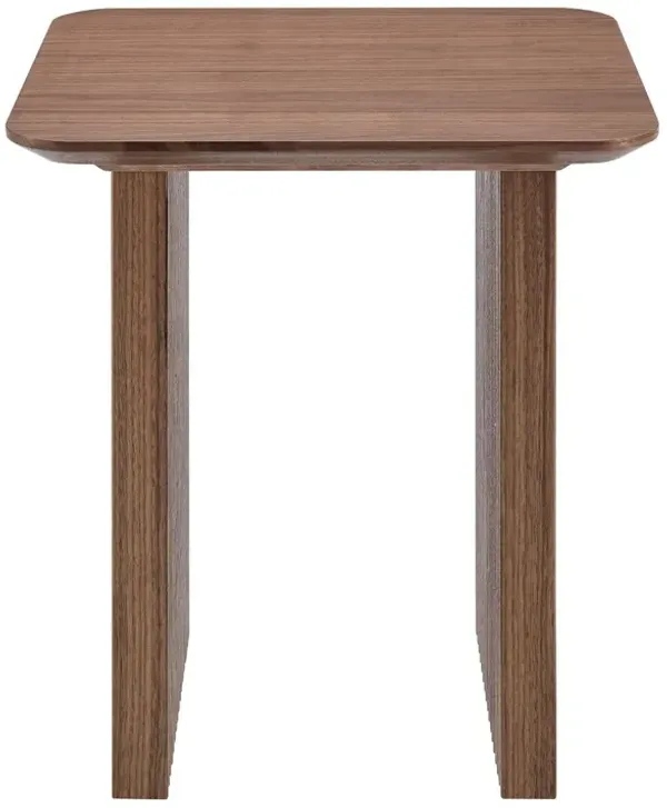 Duke 20" Fluted Side Table, Walnut