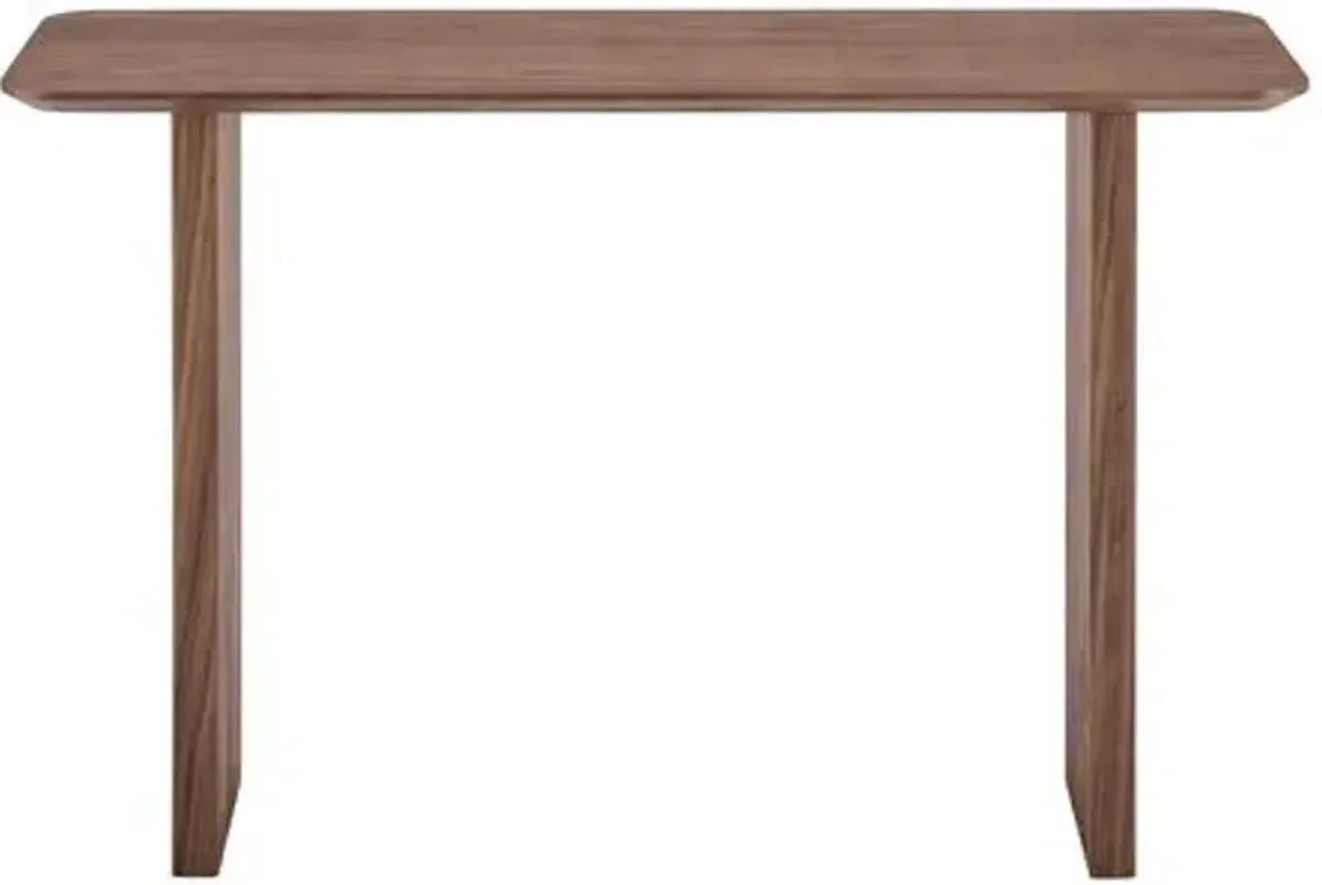 Duke 47" Fluted Console Table - Walnut - Brown
