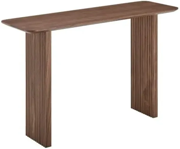 Duke 47" Fluted Console Table - Walnut - Brown