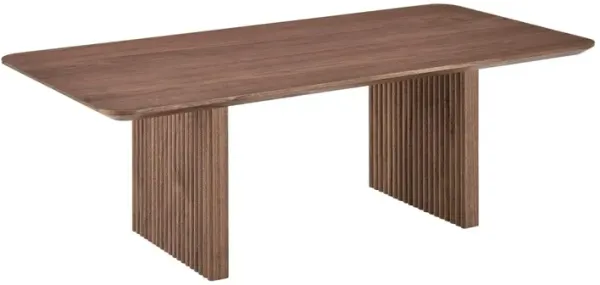Duke 47" Fluted Coffee Table, Walnut