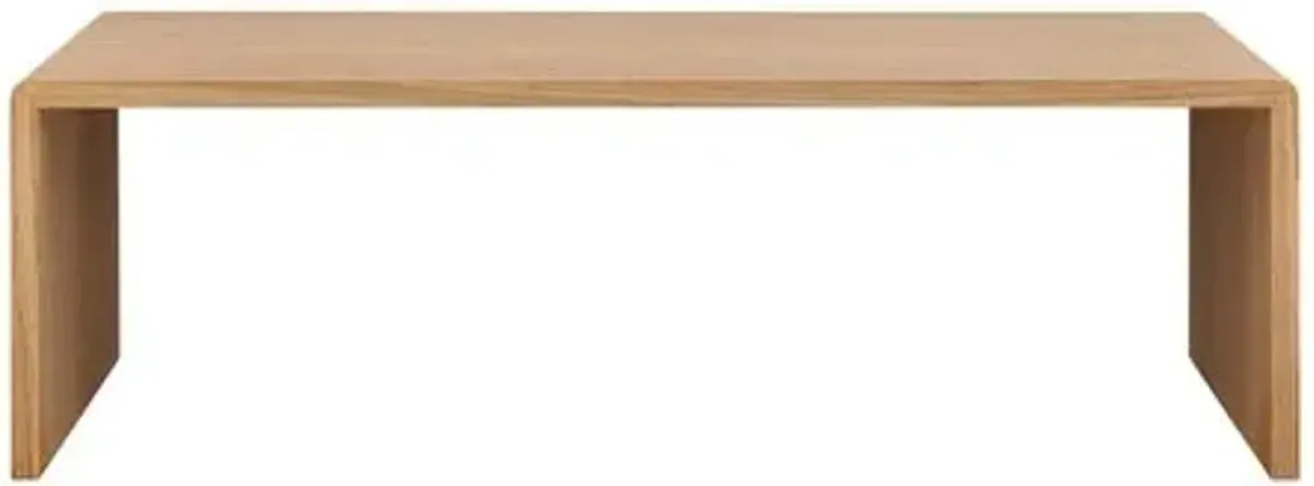 Dexter 47" Waterfall Coffee Table - Brown
