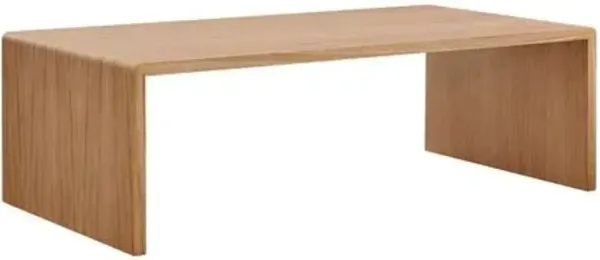 Dexter 47" Waterfall Coffee Table - Brown