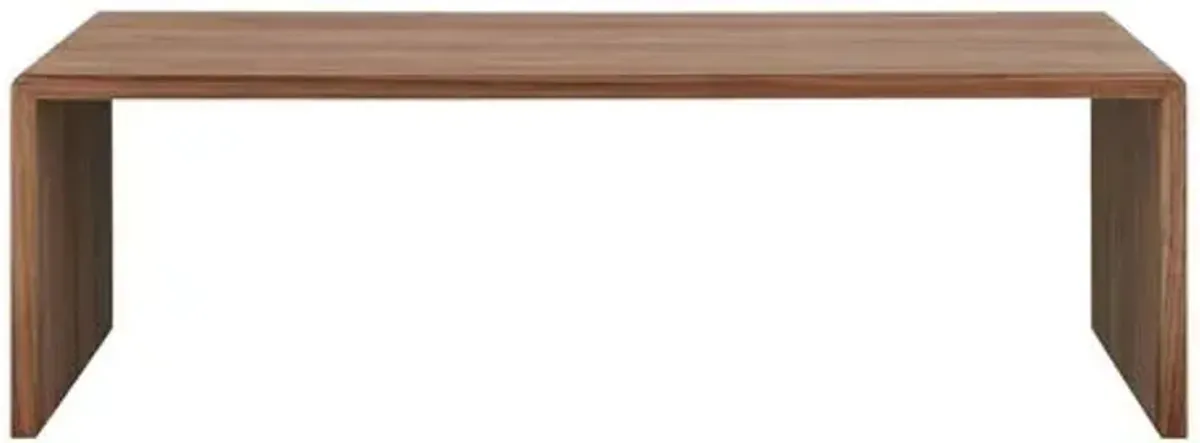 Dexter 47" Waterfall Coffee Table - Brown