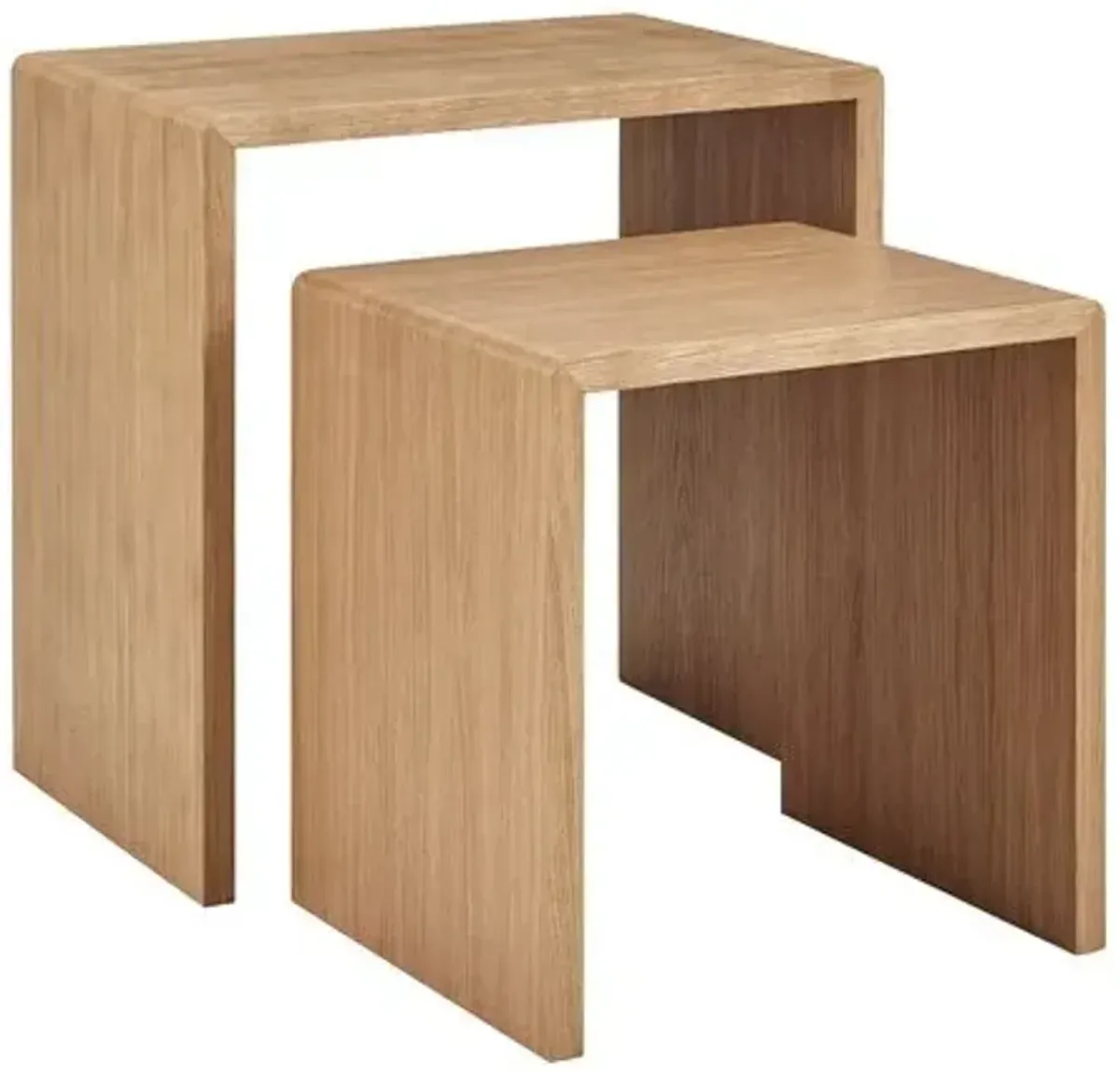 Set of 2 Dexter Waterfall Nesting Side Tables