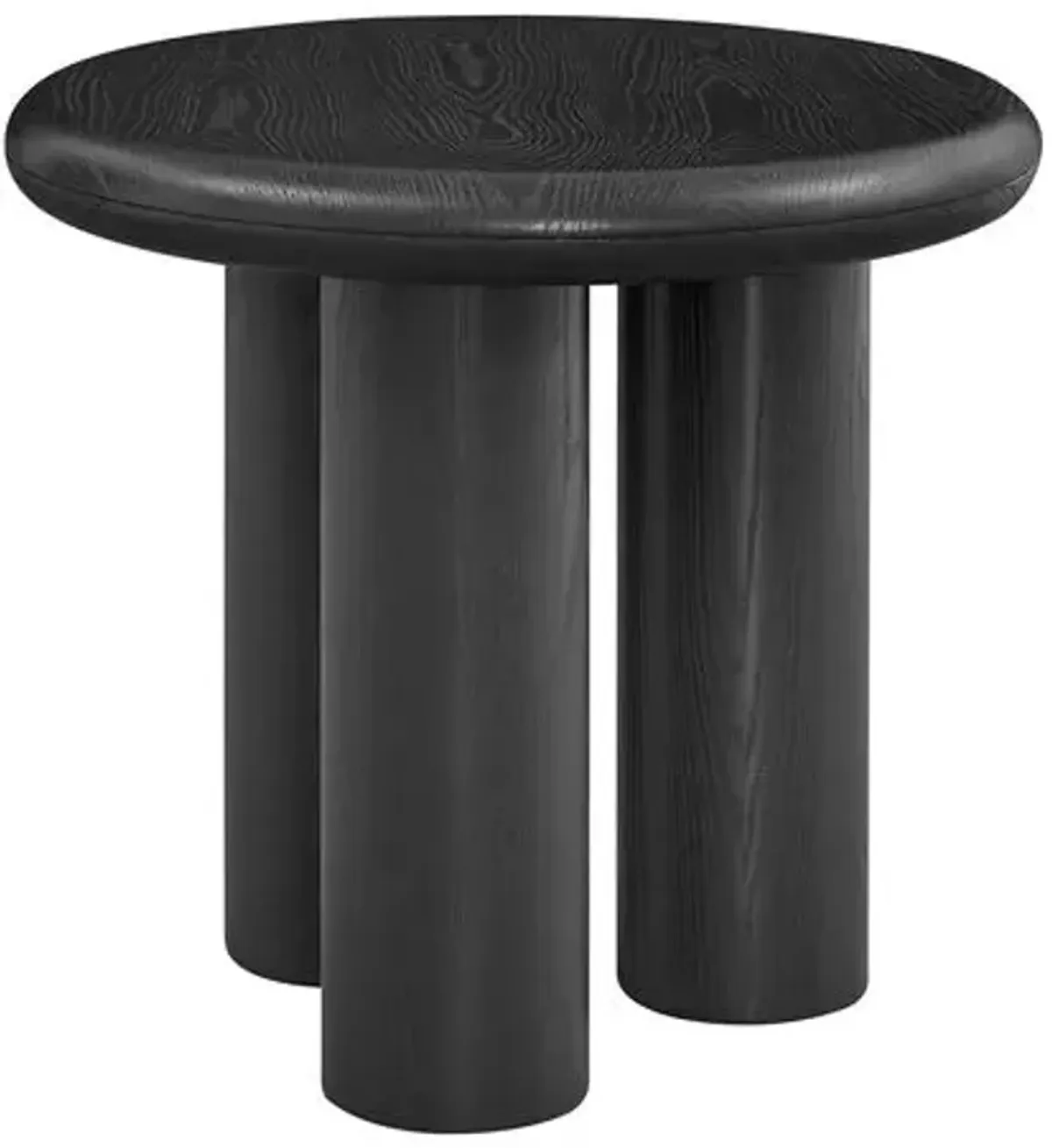 Tobin 24" Round Side Table - Black