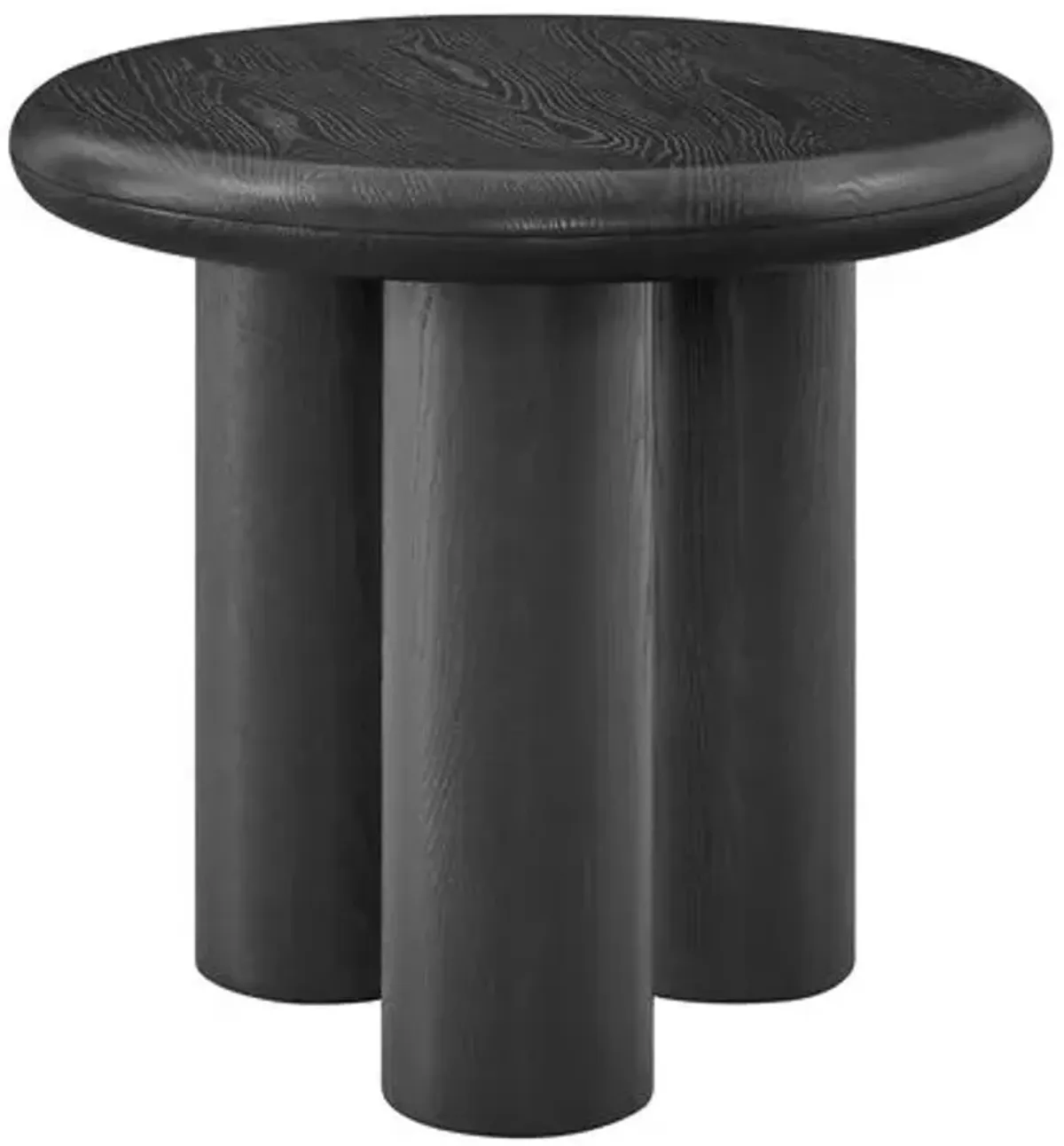Tobin 24" Round Side Table - Black