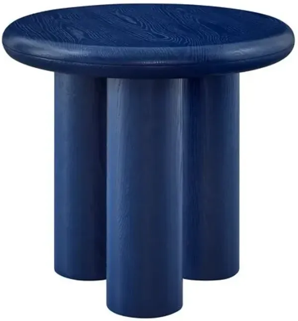 Tobin 24" Round Side Table - Blue