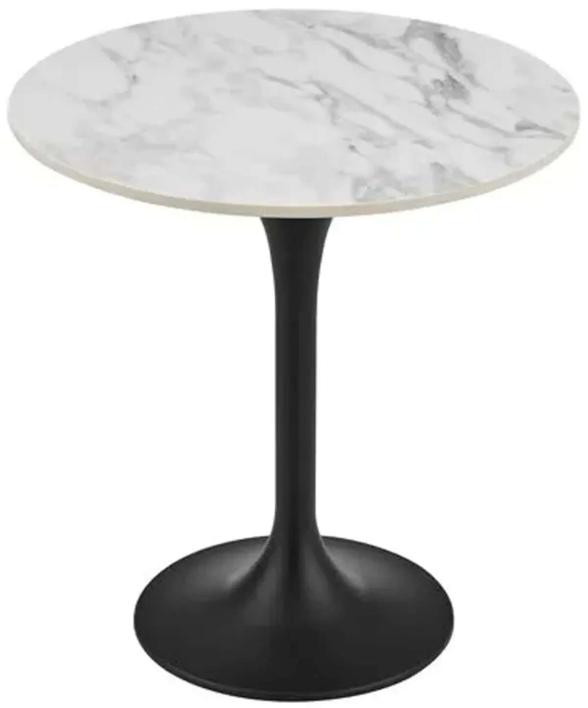 Marbelle 20" Round Tulip Side Table - White