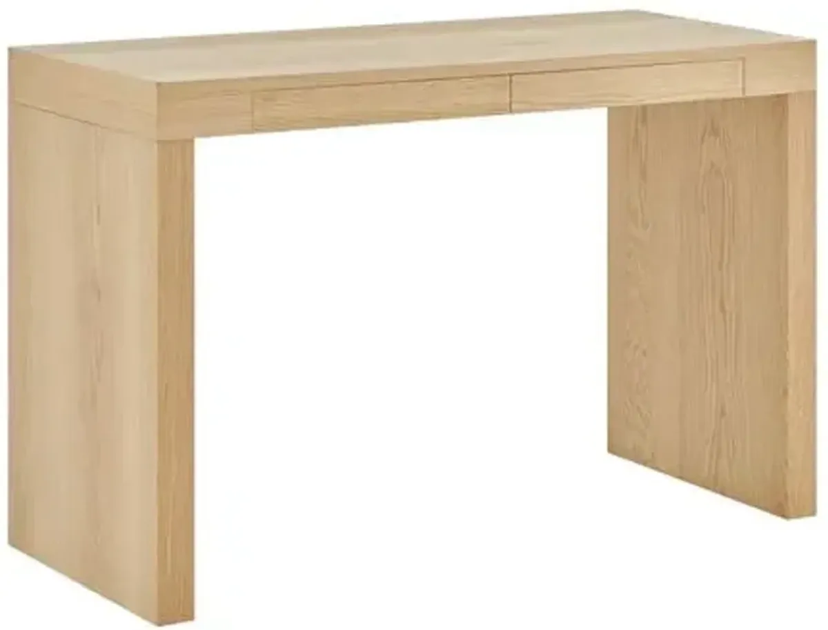 Duke Two-Drawer Desk - Brown