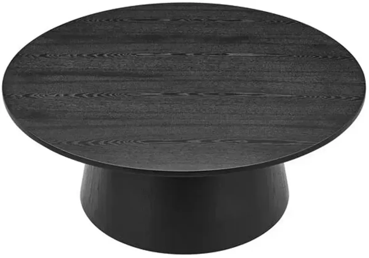 Dexter 36" Round Coffee Table - Black