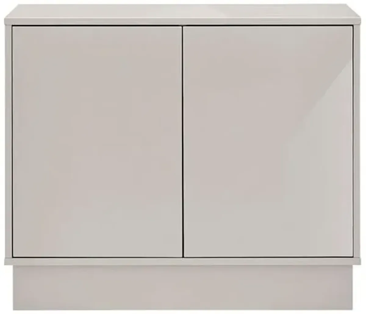Ashford 2-Door Cabinet - High Gloss Warm Gray