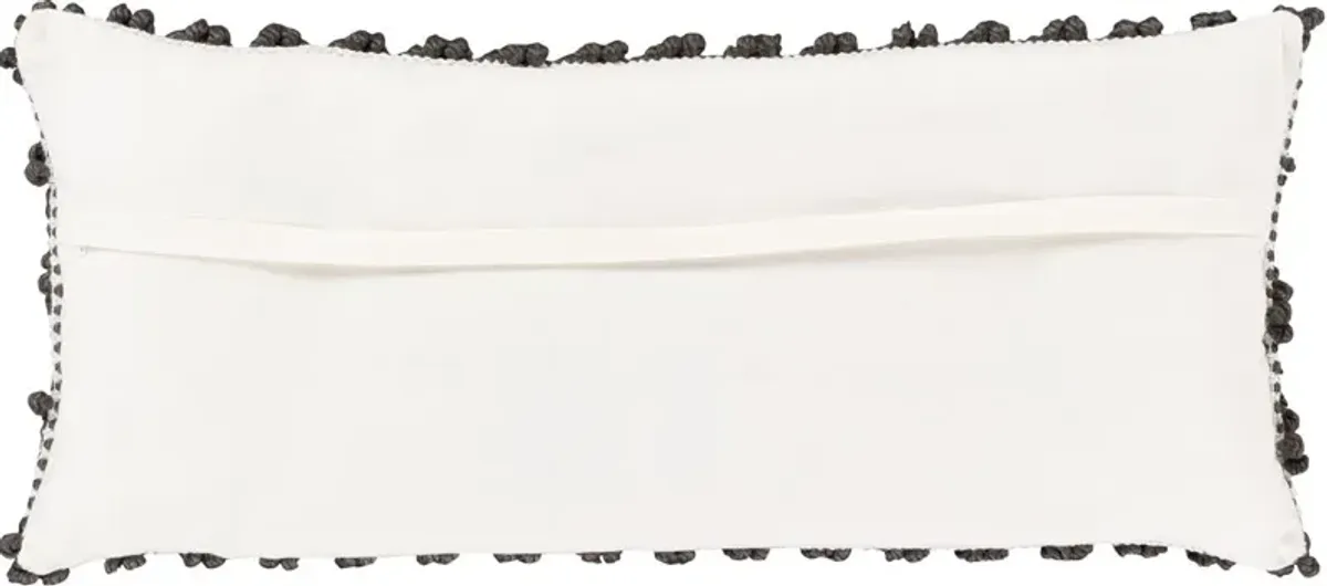 Aldoria Arrow 14"x32" Lumbar Pillow, Charcoal