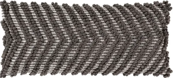 Aldoria Arrow 14"x32" Lumbar Pillow, Charcoal