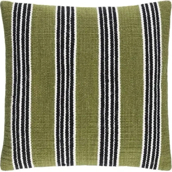 Varyn Bold Stripes Accent Pillow - Olive
