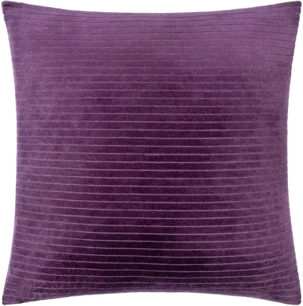 Edric Cotton Velvet Stripes Accent Pillow