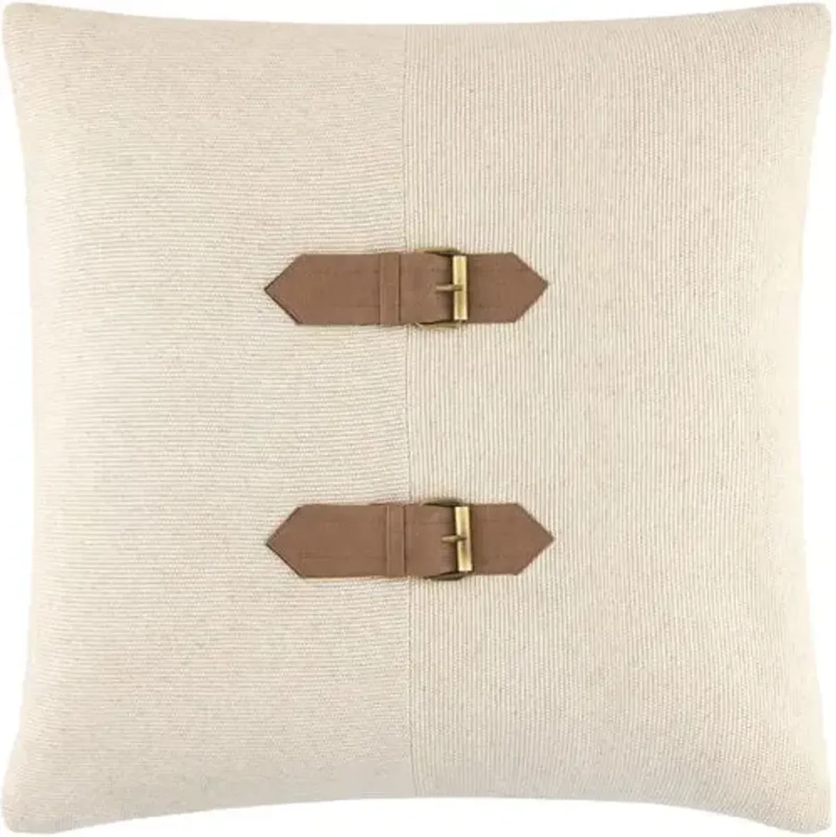 Harkin Buckle Accent Pillow - Cream