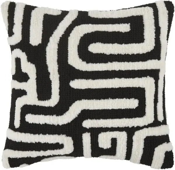 Falrix Maze Accent Pillow, Black/White