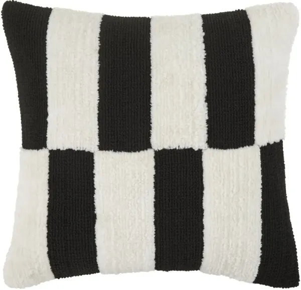 Falrix Checkered Accent Pillow, Black/White