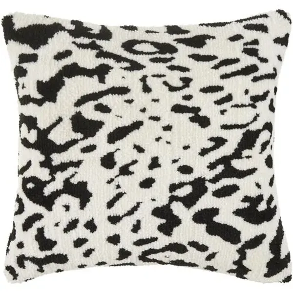Denira Leopard Accent Pillow - Black/White