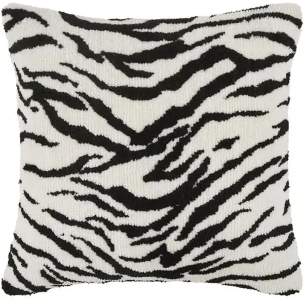 Denira Tiger Accent Pillow - Black/White