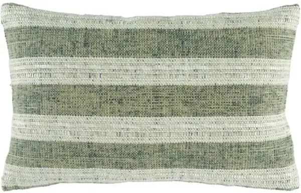 Raelis Stripe Accent 13"x20" Lumbar Pillow - Green