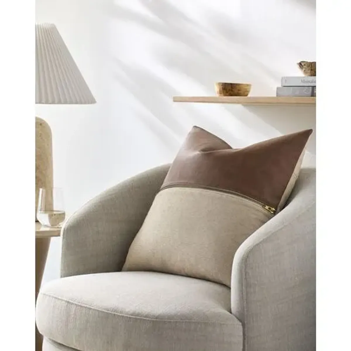 Waylon Polyester Zipper Accent Pillow