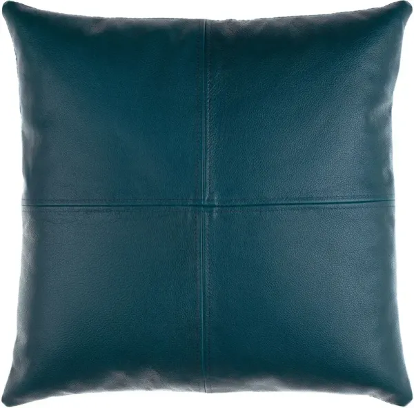 Elvaris 20"x20" Leather Accent Pillow