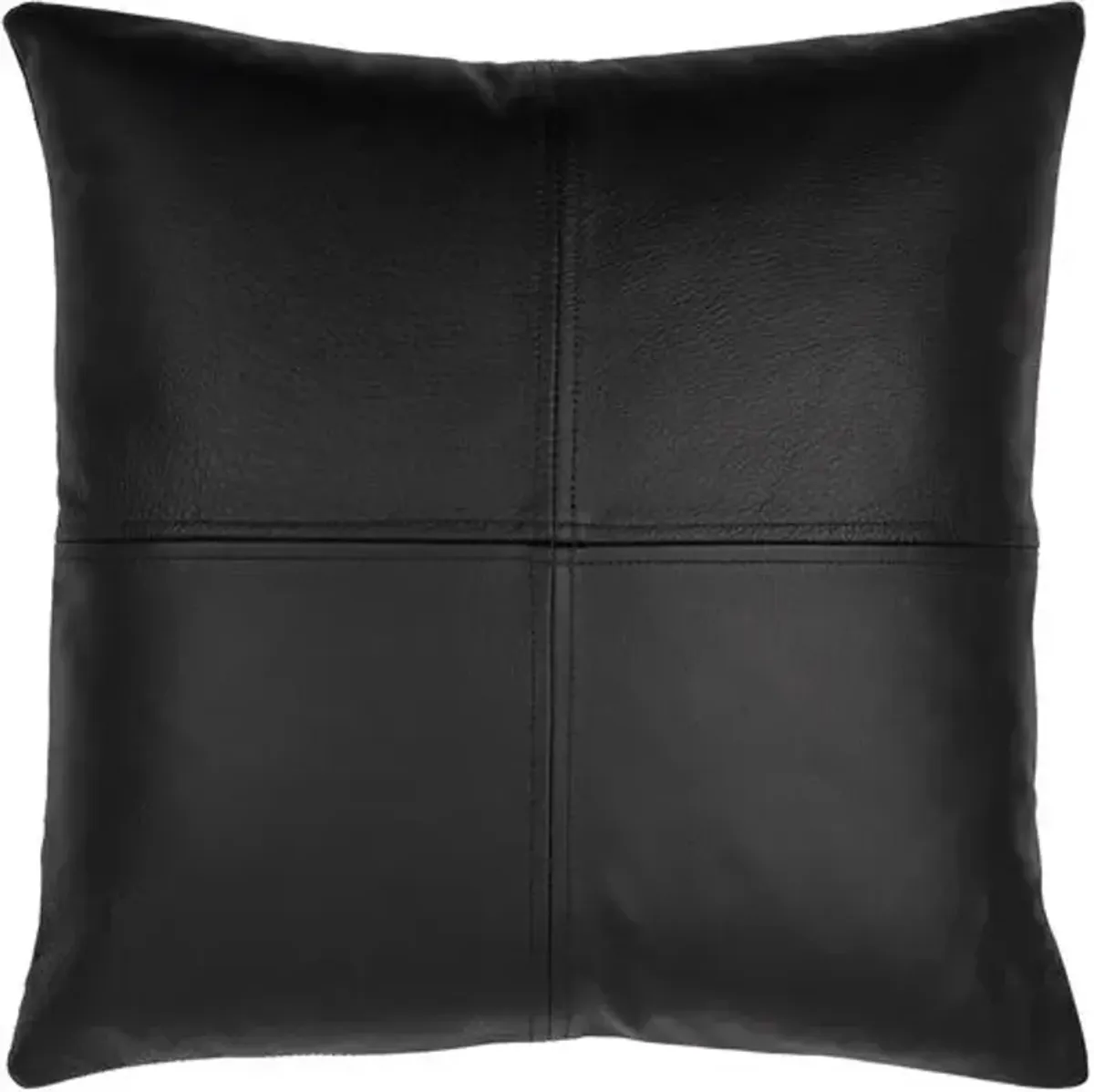 Elvaris 20"x20" Leather Accent Pillow