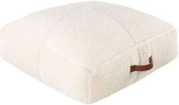 Soryn Faux Fur Floor Pillow - Cream