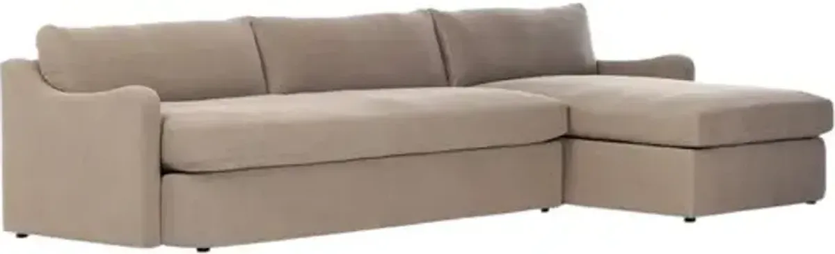 Aurelia 2-Piece Linen Sectional - Amber Lewis x Four Hands - Beige