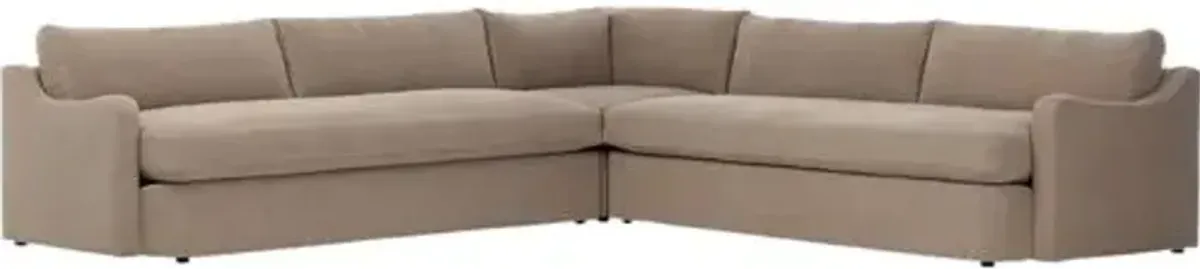 Aurelia 3-Piece Linen Sectional - Amber Lewis x Four Hands - Beige