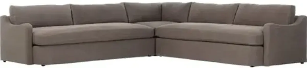 Aurelia 3-Piece Linen Sectional - Amber Lewis x Four Hands - Brown