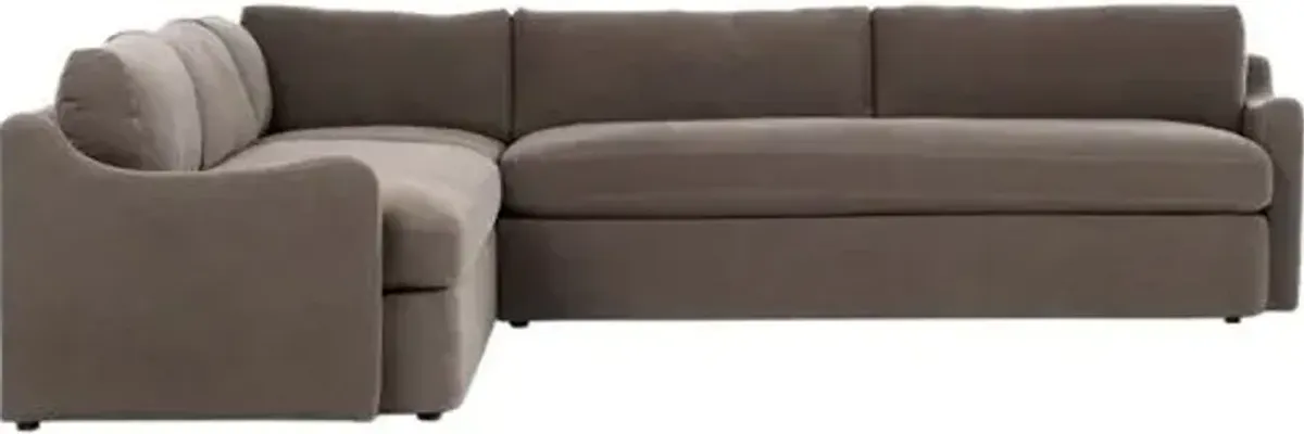 Aurelia 3-Piece Linen Sectional - Amber Lewis x Four Hands - Brown