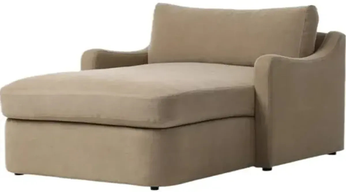 Aurelia Linen Chaise Lounge - Amber Lewis x Four Hands - Beige - Comfortable, Sturdy, Stylish