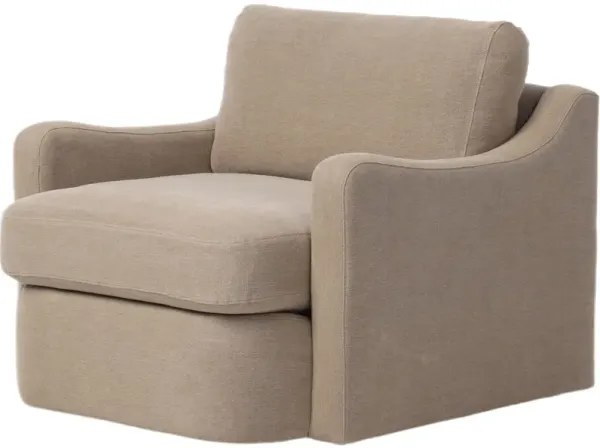 Aurelia Linen Swivel Chair