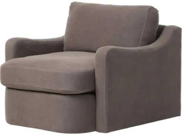 Aurelia Linen Swivel Chair