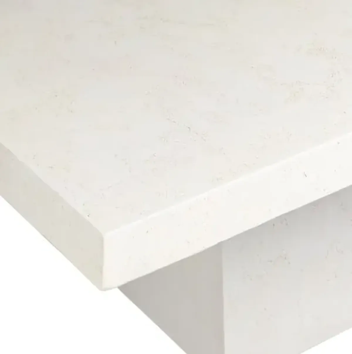 Avila 84" Outdoor Rectangular Concrete Dining Table - Aged White - Amber Lewis x Four Hands