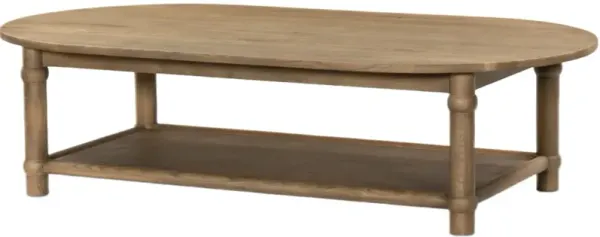 Charnes Oval Coffee Table, Warm Natural Oak