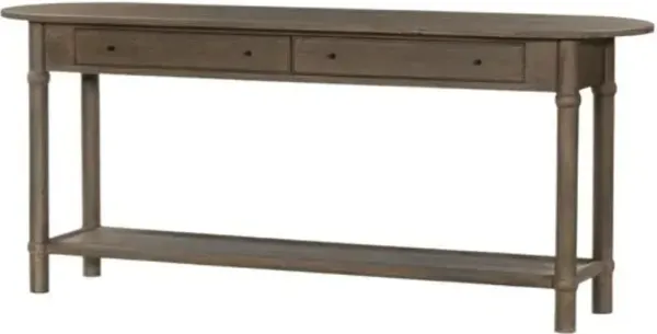 Charnes 2-Drawer Console Table - Warm Natural Oak - Amber Lewis x Four Hands - Brown