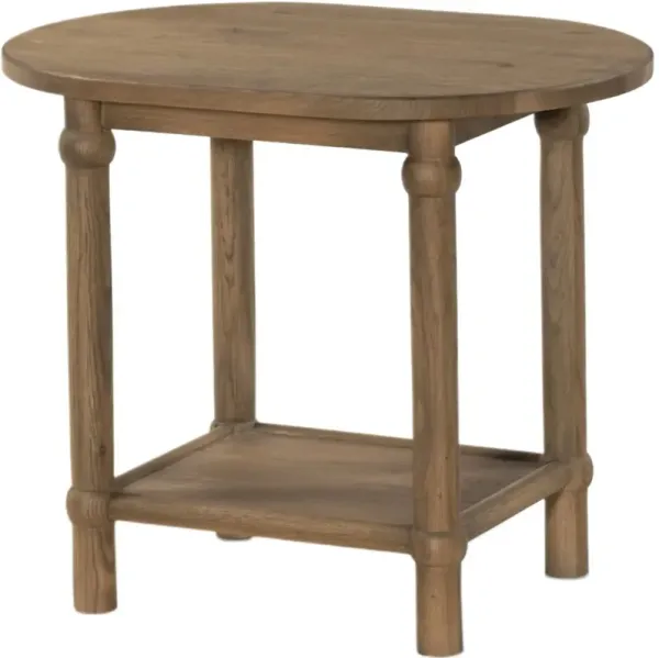 Charnes End Table, Warm Natural Oak