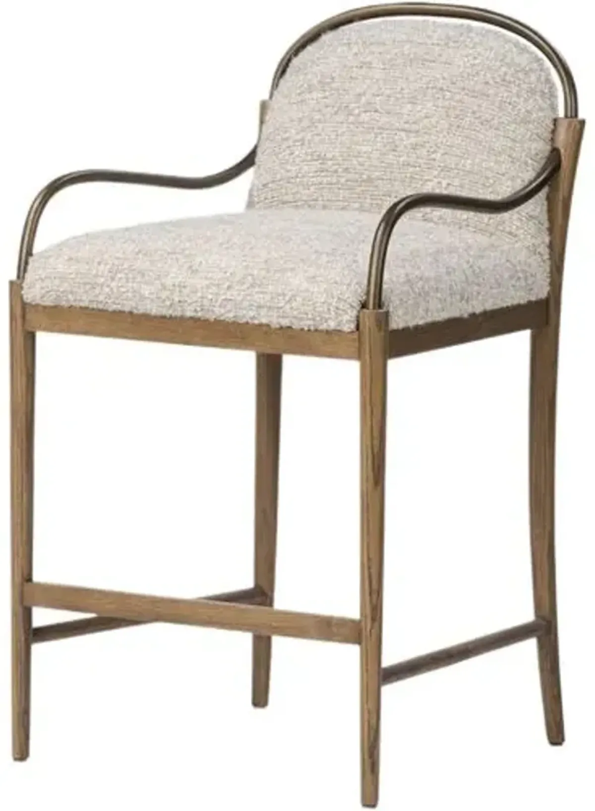 Demi Ash Wood Iron Counter Stool - Ivan Stone - Amber Lewis x Four Hands