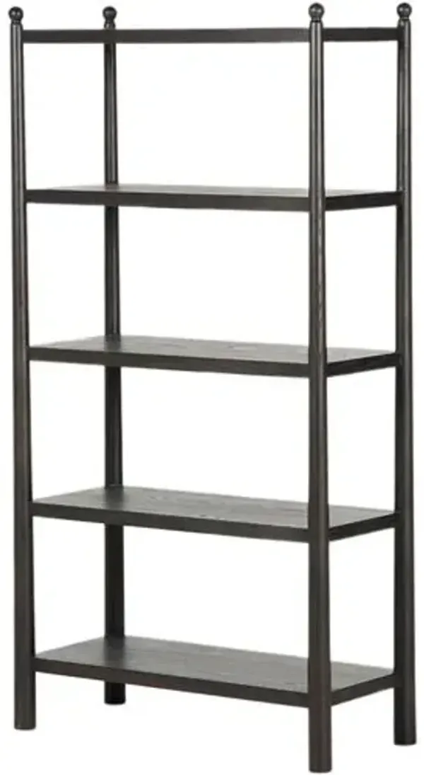 Eldridge 5-Shelf Bookcase - Amber Lewis x Four Hands - Black