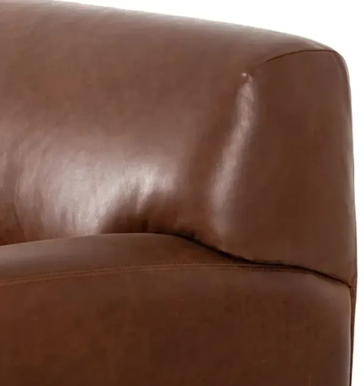 Kent Leather Sofa - Dulane Mahogany - Amber Lewis x Four Hands